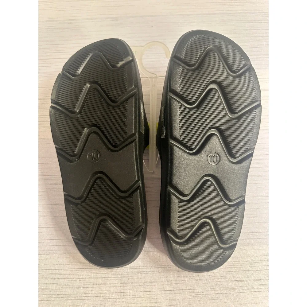 All in Motion Mens Arch Slide Sandals Black Size 10 Sport Gym Pool Slides NEW